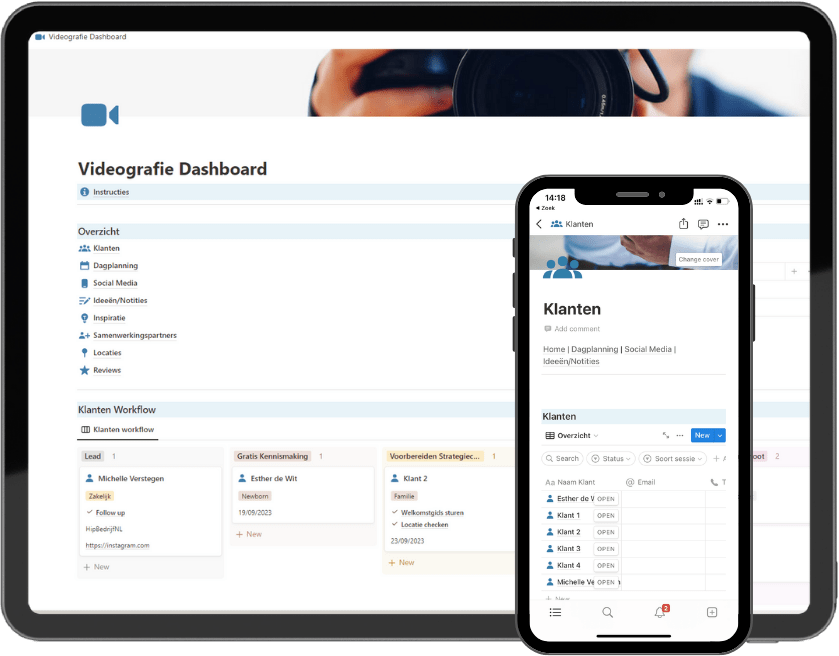Notion Videografie Template - Nederlands