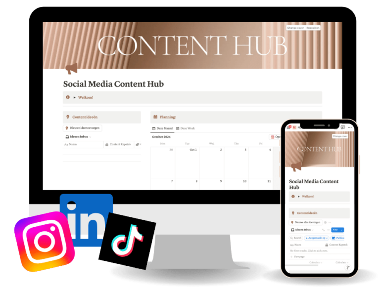 Notion Social Media Content Hub Planner